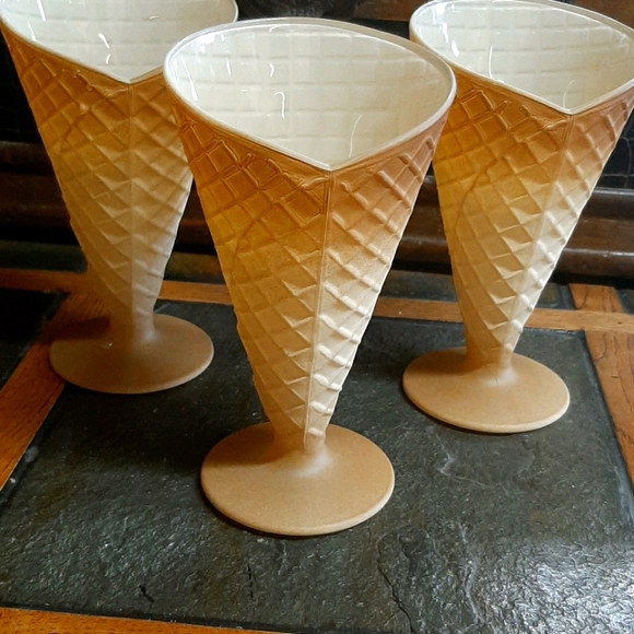Other - Glass waffle cone Sunday dishes